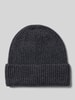 Jack & Jones Beanie van een mix van katoen en kasjmier, model 'COPENHAGEN' Donkergrijs