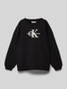 Calvin Klein Jeans Bluza o kroju oversized z nadrukiem z logo model ‘TEDDY’ Czarny