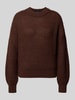 HUGO Blue Regular Fit Pullover aus Material-Mix mit Alpaka-Anteil Modell 'Slogeryna_B' Mittelbraun