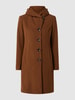 Milo Coats Wollmantel mit Kapuze Modell 'Bella' Cognac