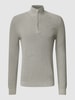 Cinque Strickpullover mit Stehkragen Modell 'Falco' Silber