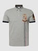Aeronautica Militare Poloshirt mit Label-Stitching Hellgrau meliert
