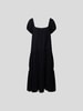 Honorine Midikleid mit Square-Neck-Ausschnitt Schwarz