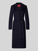 MAX&Co. Płaszcz wełniany o kroju regular fit z kołnierzem z połami model ‘RUNAWAY’ Granatowy