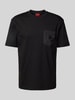 HUGO T-Shirt mit Label-Patch Black