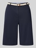 Christian Berg Woman Bermudas mit Gürtel und französischen Eingrifftaschen Dunkelblau