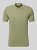 Drykorn Slim Fit Poloshirt mit Strukturmuster Modell 'TRITON' Schlamm