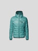 Blauer USA Daunenjacke mit Kapuze Blau
