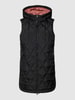 QS by s.Oliver Steppweste mit Label-Details Modell 'Diamond' Schwarz
