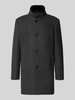 Cinque Regular fit lange jas met opstaande kraag, model 'Arsenal' Antraciet