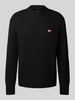 Tommy Jeans Strickpullover mit Label-Patch Black