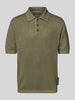 Marc O'Polo Regular Fit Poloshirt aus Leinen-Baumwoll-Mix Oliv