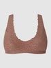 Sloggi Bustier mit eingearbeiteten Cups Modell 'Zero Feel Lace 2.0' Hellbraun