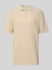 Casual Friday Regular fit poloshirt met structuurmotief, model 'Karl' Taupe