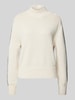 OPUS Gebreide pullover met extra brede schouders, model 'Parto' Offwhite