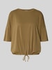 Christian Berg Woman T-Shirt mit Rundhalsausschnitt und überschnittenen Schultern Khaki