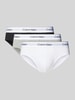 Calvin Klein Underwear Slip met label in band in set van 3 stuks Lichtgrijs