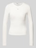 Tommy Jeans Longsleeve mit Label-Stitching Offwhite