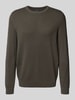 Marc O'Polo Regular fit gebreide pullover van zuiver katoen Kaki