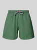 MCNEAL Relaxed Fit Badeshorts mit Logo-Stitching Dunkelgruen