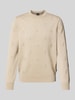 BOSS Strickpullover mit Rundhalsausschnitt Modell 'Bahelo' Beige