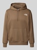 The North Face Hoodie met labelprint Chocoladebruin