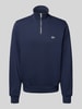 Lacoste Regular Fit Troyer aus reiner Baumwolle Marine
