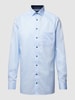 OLYMP Modern fit zakelijk overhemd met knoopsluiting, model 'Global' Bleu