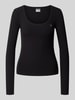GUESS Activewear Longsleeve in Ripp-Optik Modell 'COLETTE' Black