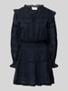 Neo Noir Minikleid mit V-Ausschnitt Modell 'Aran' Marine