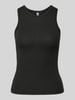 PIECES Slim Fit Tank Top aus Baumwoll-Mix Modell 'RUKA BOXER' Black