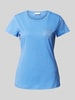 Liu Jo White T-Shirt mit Label-Detail Hellblau