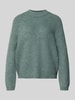 Only Comfort fit gebreide pullover met ronde hals en kraag, model 'JESS' Rietgroen