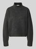 Neo Noir Col-pullover met wol en ronde hals Antraciet