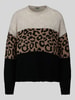 ONLY relaxed fit pullover met luipaardmotief Zand