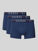 Guess Boxershort met elastische band in een set van 3 stuks, model 'BRIAN HERO' Marineblauw