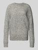 MSCH Copenhagen Strickpullover mit gerippten Abschlüssen Modell 'Festina' Mittelgrau Melange