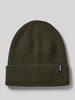 MCNEAL Czapka z dzianiny z mieszanki wiskozy z efektem prążkowania Ciemnozielony