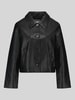s.Oliver RED LABEL Regular Fit Kunstlederjacke mit Umlegekragen Black