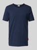 JOOP! Jeans T-Shirt mit geripptem Rundhalsausschnitt Modell 'Cesare' Marine