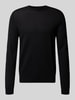 Antony Morato Slim fit pullover van viscosemix met structuurmotief Zwart