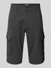 s.Oliver BLACK LABEL Relaxed Fit Cargo-Bermudas aus Baumwoll-Elasthan-Mix Anthrazit