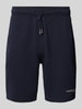 Tommy Hilfiger Regular Fit Sweatshorts mit Label-Print Marine