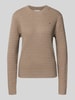 Tommy Hilfiger Regular fit pullover met kabelpatroon Taupe