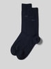 BOSS Socken mit Label-Print im 2er-Pack Dunkelblau