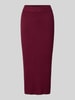Soyaconcept Gebreide rok met structuurmotief, model 'KANITA' Bordeaux gemêleerd