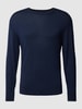 Tommy Hilfiger Tailored Strickpullover mit Rundhalsausschnitt Marine