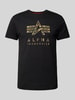 Alpha Industries T-Shirt mit Label-Print Black