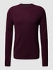 MCNEAL Strickpullover aus Lammwolle Aubergine meliert