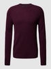 MCNEAL Gebreide pullover van lamswol Aubergine gemêleerd